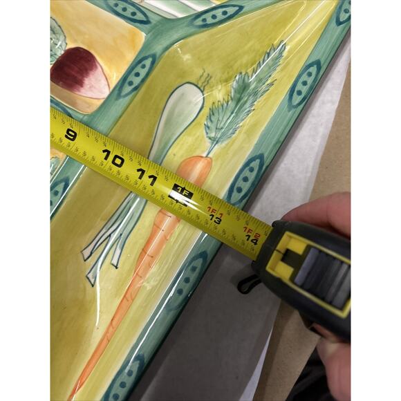 Clay Art Divided Garden Harvest Hand Painted 1998 Vintage In Mint Condition - Picture 10 of 10